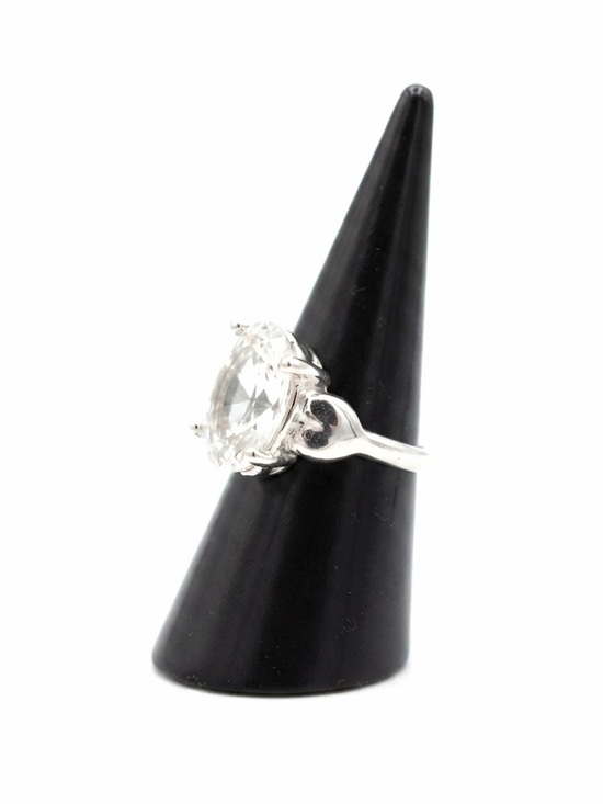 Jewelry - New Silver Maximalist 3.3ct White Sapphire Lux Statement Cocktail Ring